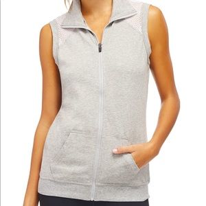 Fabletics gray sport vest, size Small